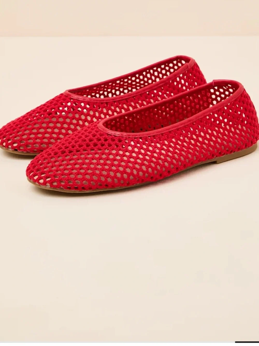 Coconuts by Matisse Marta Red Mesh Ballet Flats Shoes Size 9M New in Box $70